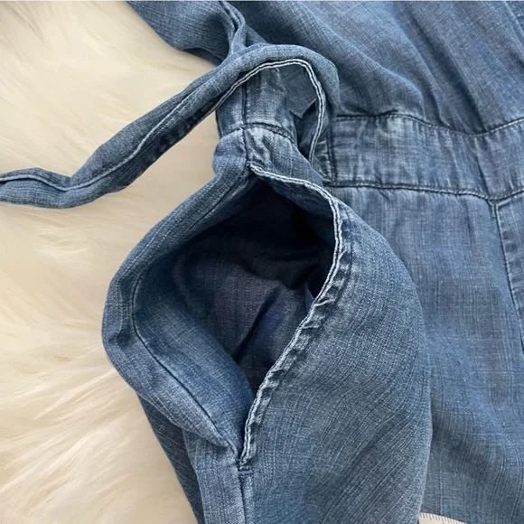 Anthropologie Cloth & Stone Chambray Denim Jumpsuit NEW XS - Picture 9 of 13